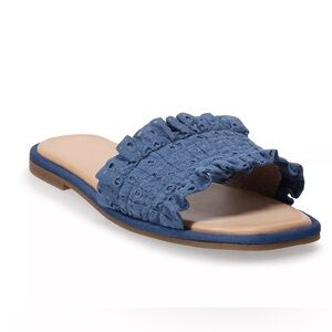 NEW DRAPER JAMES RSVP™ Valentina Women's Slide Sandals in Blue size 6.5 NWT